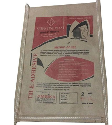 10KG PP Laminated Kraft Paper Bag Semen 25-65CM Larut Dalam Air